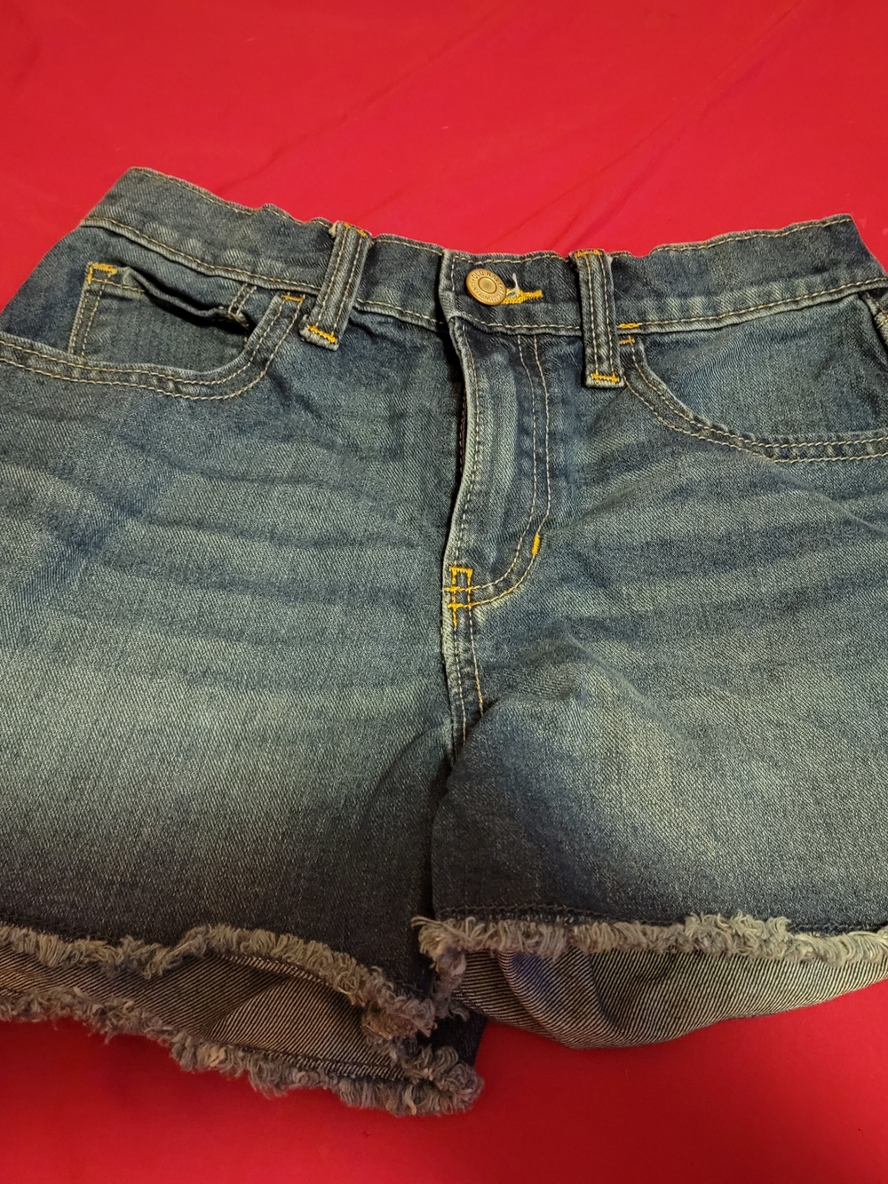 Old Navy Dark Blue Denim Frayed Hem Shorts